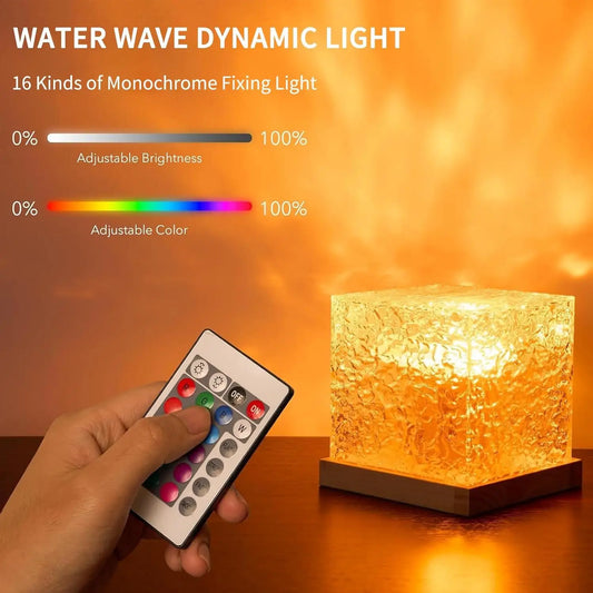 Northern Lights Cube Lamp Ocean Wave Lamp Water Projector Light Luminorthe Cube Lamp Lumena Lights Cube Bedroom Decor 16 Colors